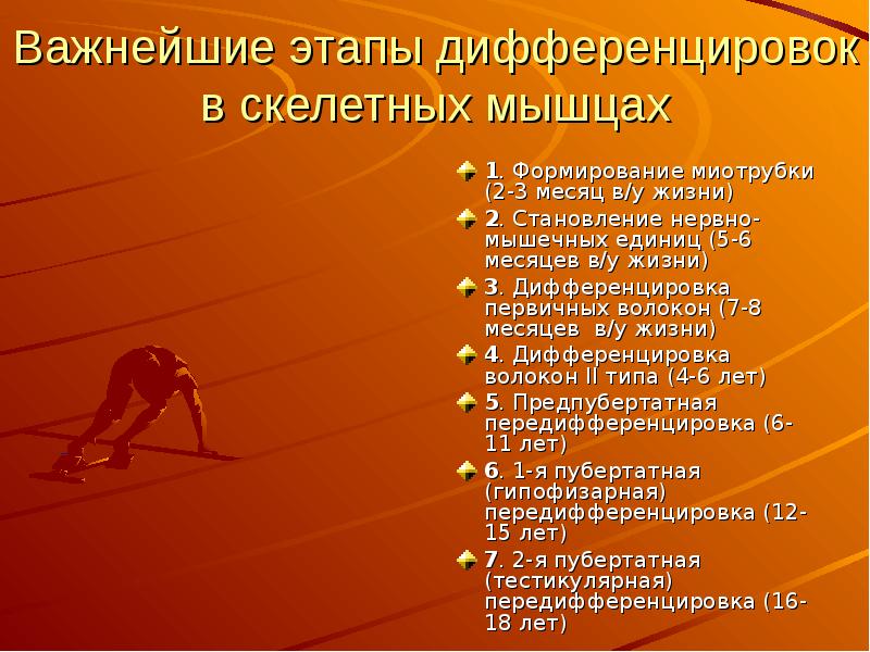 Мышечная масса и сила мышц в различные возрастные периоды презентация