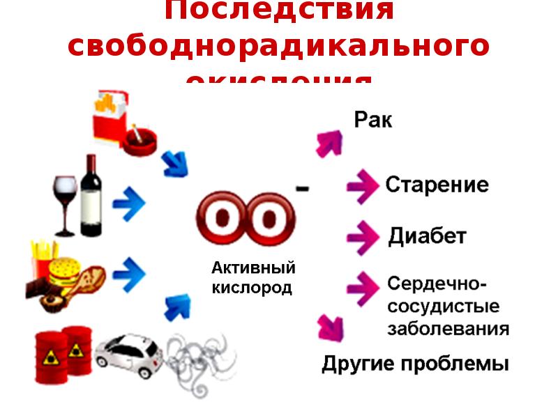 Свободнорадикальное окисление схема