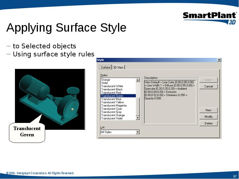 to Selected objects
to Selected objects
Using surface style rules to Selected objects
to Selected objects
Using surface style rules