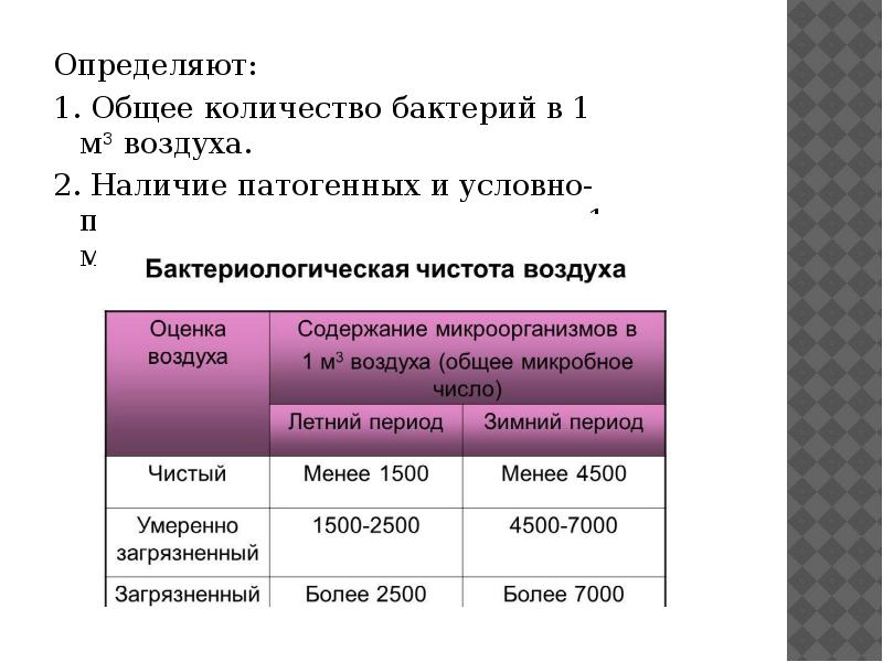 Определение общего числа бактерий. Определение общего числа бактерий