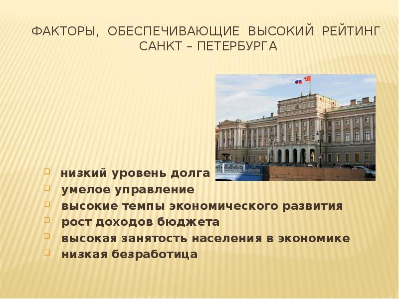 Рейтинги санкт петербурга