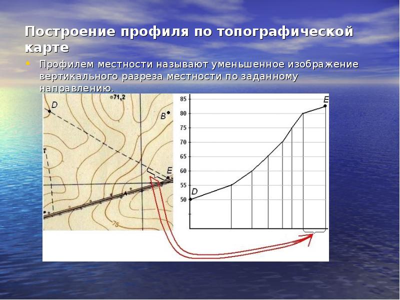 Уменьшенное изображение вертикального разреза земной поверхности по заданному направлению это