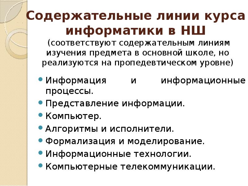 Линия информации. Основные содержательные линии предмета Информатика. Основные содержательные линии изучения информатики. Линии изучения информатики в школе. Основные содержательные линии предмета технология.