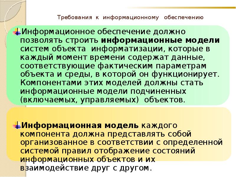 Информационные требования