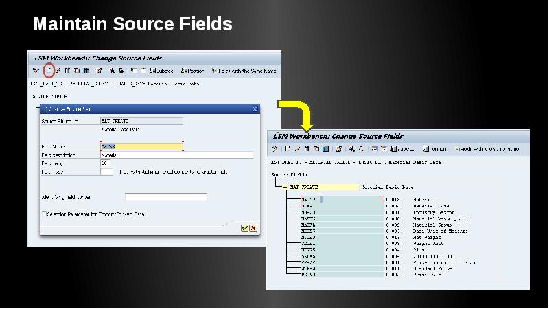 Maintain Source Fields