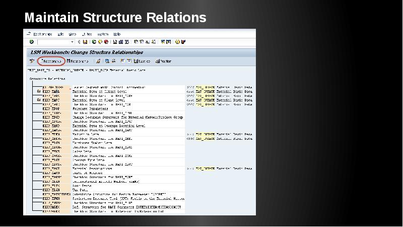 Maintain Structure Relations