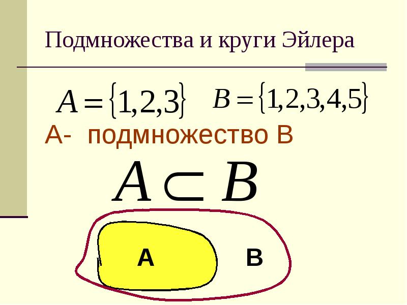 Подмножество натуральных чисел