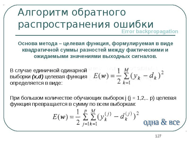 Обратный алгоритм. Алгоритм обратного распространения ошибки. Сеть с обратным распространением ошибки. Обратное распространение ошибки формула.