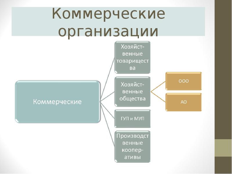 Презентация виды организаций