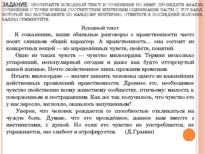 Анализ сочинения по картине. Сочинения по исходному тексту. Сочинение анализ текста. Задание сочинение. О милосердии Гранин сочинение.