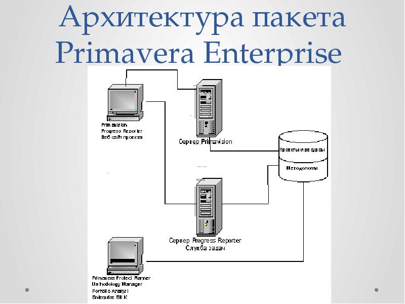 Архитектура пакета Primavera Enterprise