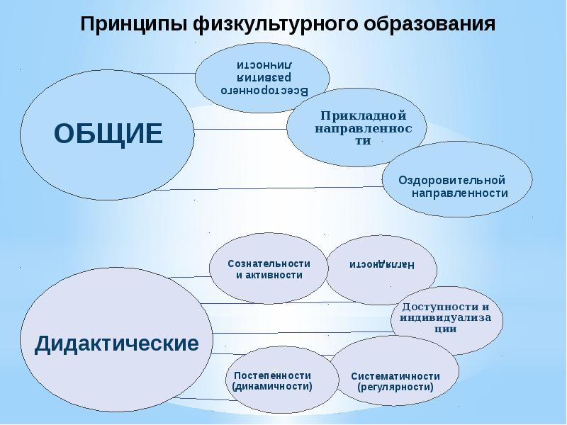 Общее физкультурное образование. Принципы, средства и методы физкультурного образования. Структура физкультурного образования. Принципы обучения в физической культуре.