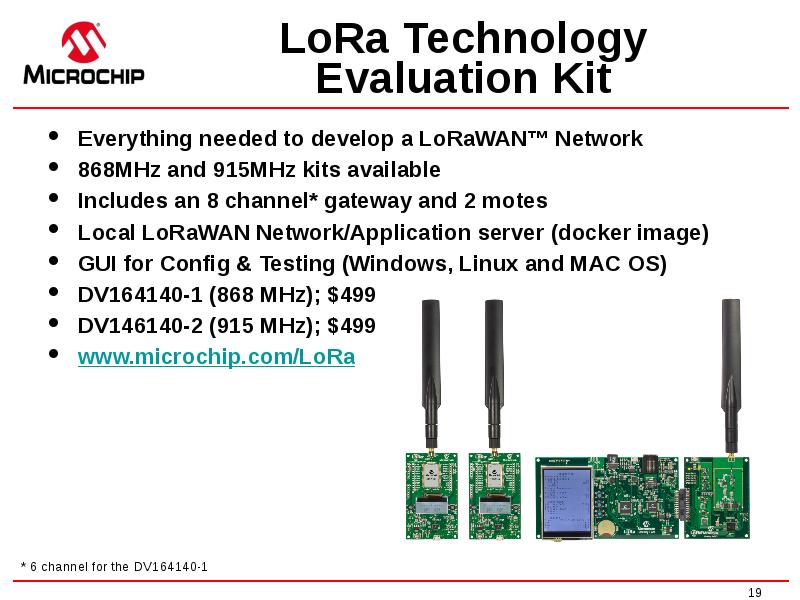 LoRa Technology Evaluation Kit
Everything needed to develop a LoRaWAN™ Network
LoRa Technology Evaluation Kit
Everything needed to develop a LoRaWAN™ Network