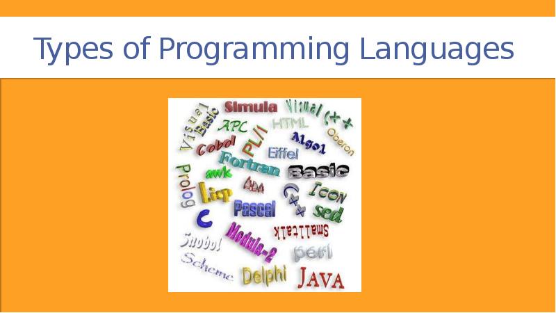 Types of Programming Languages Types of Programming Languages