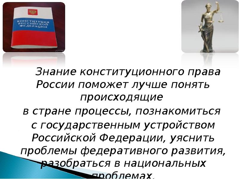 Конституционное право рф презентация 10 класс