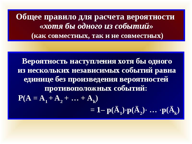 Правило умножения вероятностей условная вероятность 8 класс