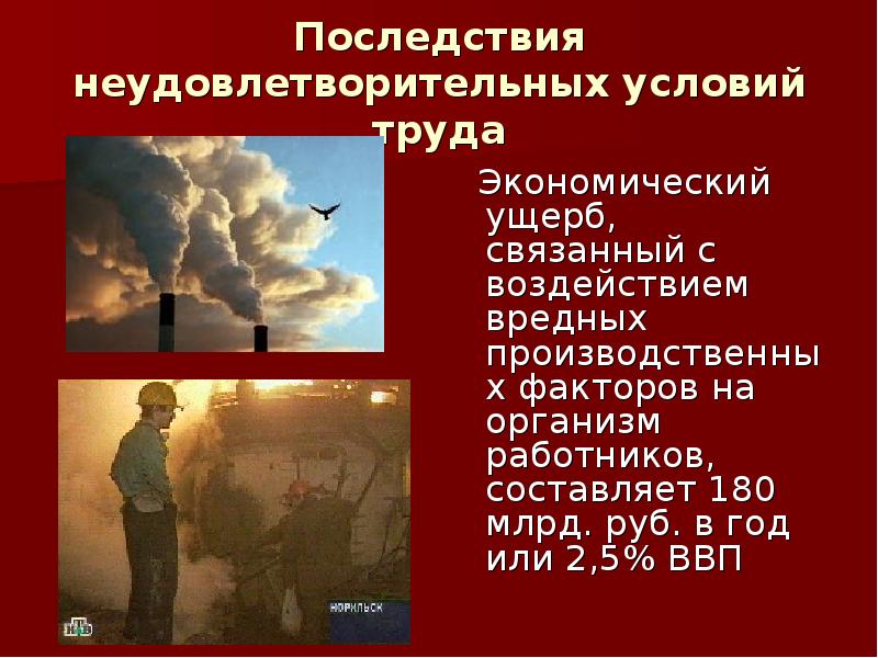 Труд последствие. Неудовлетворительные условия труда. Неблагоприятные условия труда. Неблагоприятные факторы труда. Экономические последствия неблагоприятных условий труда.