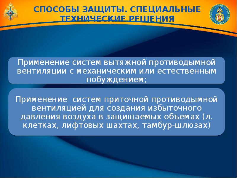 Способы защиты противодымной системы. Что обеспечивают способы противодымной защиты?. Противодымная смесь.