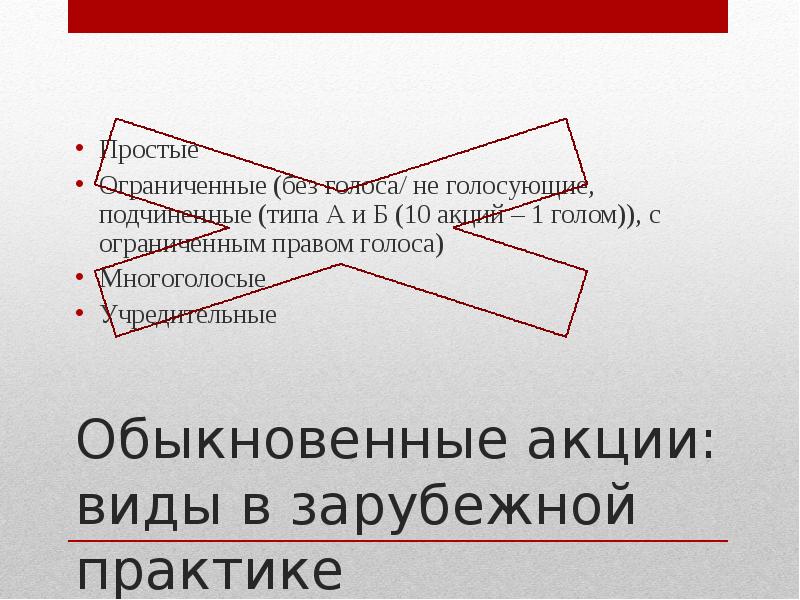 Презентация по акциям