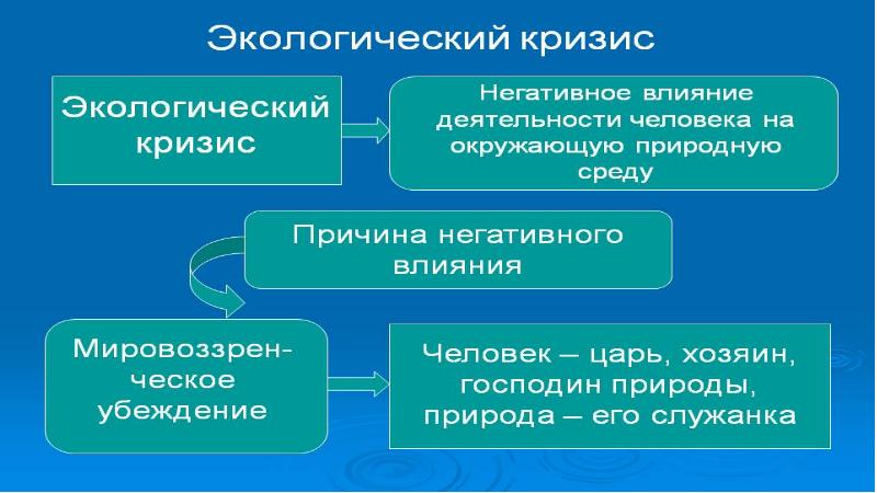 Экологические кризисы и экологические катастрофы проект