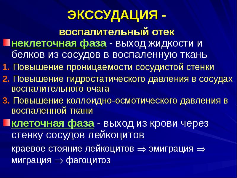Экссудация что это. Экссудация что это