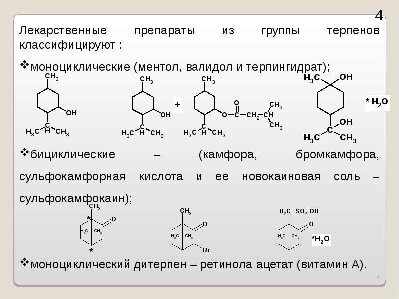 Презентация на тему терпены