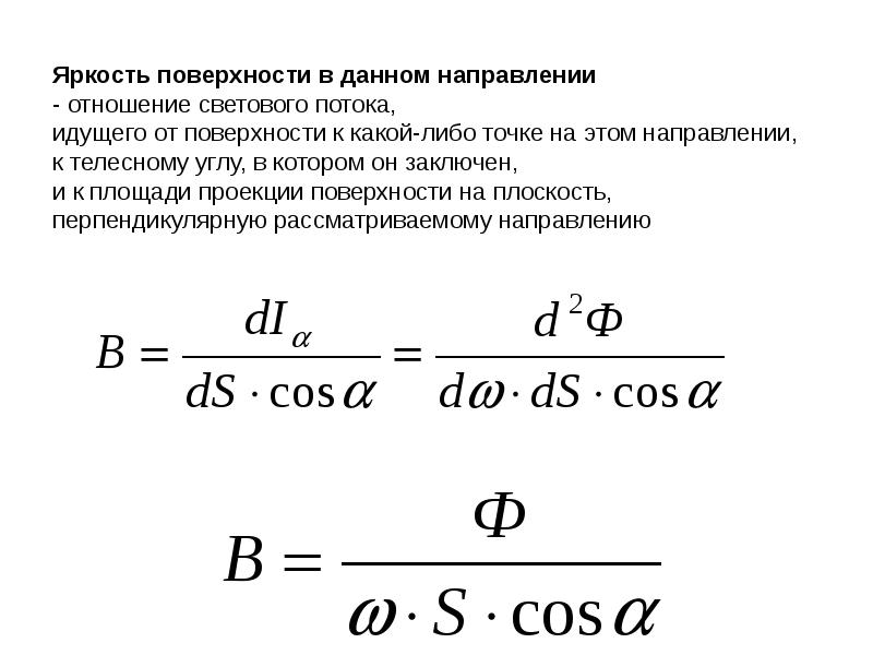 От чего зависит яркость изображения