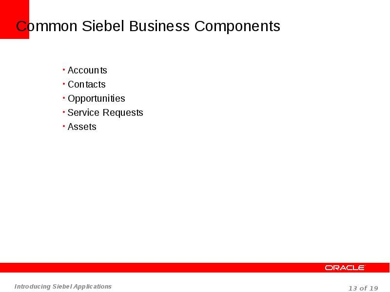 Introducing Siebel Applications