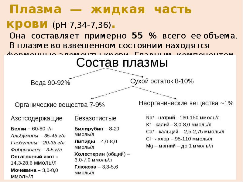 Состав плазмы