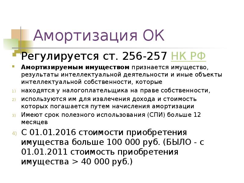 Ст 256. Амортизация интеллектуальной собственности. Вид интеллектуальной собственности, не подверженный амортизации. Амортизация НК РФ. Ст 256 НК РФ.