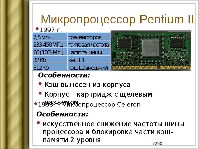 Развитие микропроцессоров презентация