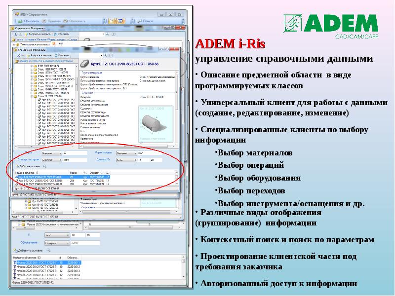 ADEM i-Ris управление справочными данными