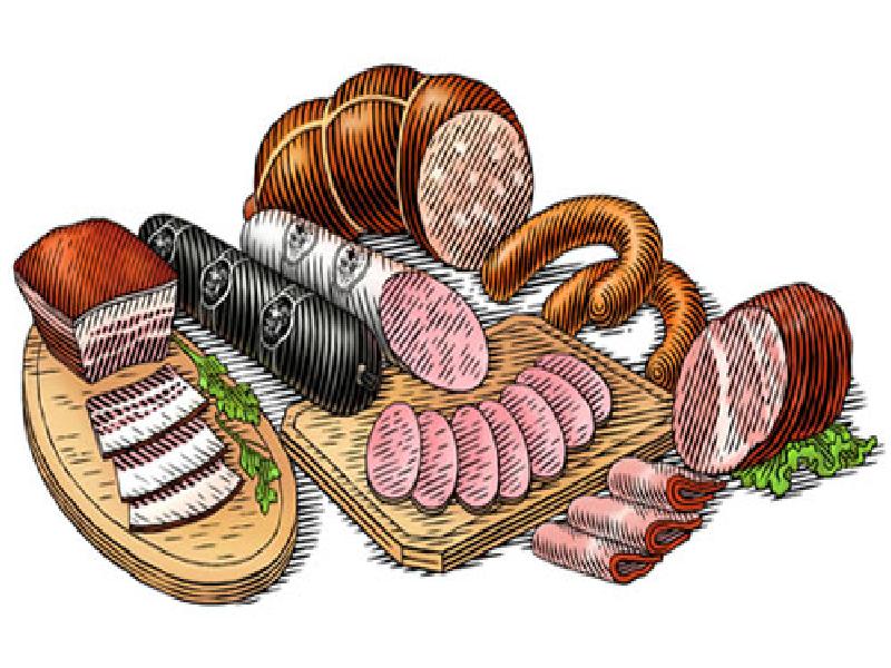 Картинки где нарисовано много разных колбас