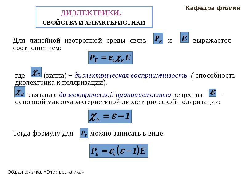 Поляризация диэлектриков презентация