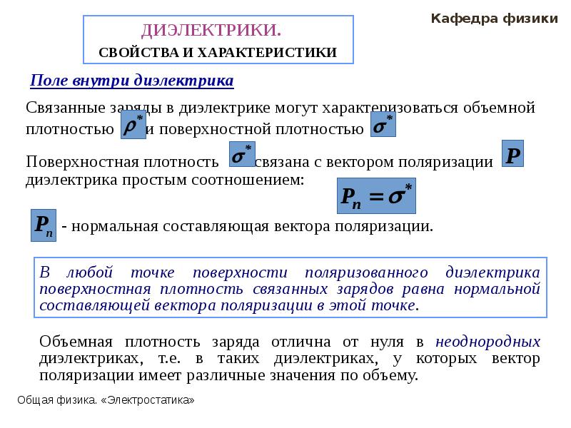 Диэлектрики презентация