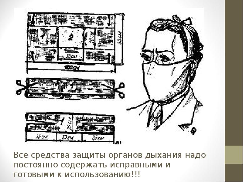 Все средства защиты органов дыхания надо постоянно содержать исправными и готовыми Все средства защиты органов дыхания надо постоянно содержать исправными и готовыми