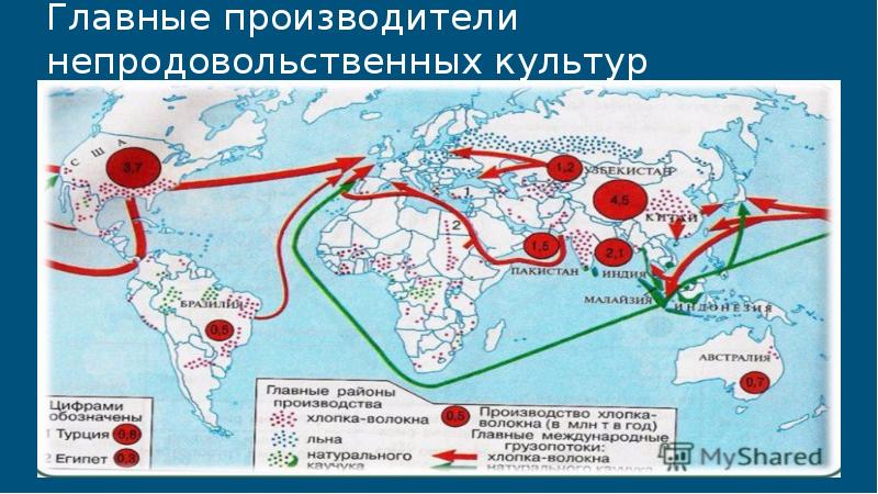 Карта растениеводства мира