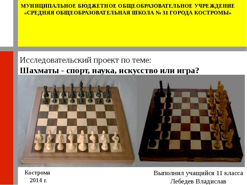 Шахматы это спорт или игра проект