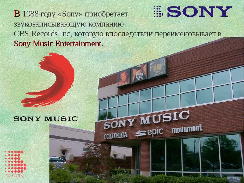 История успеха sony презентация