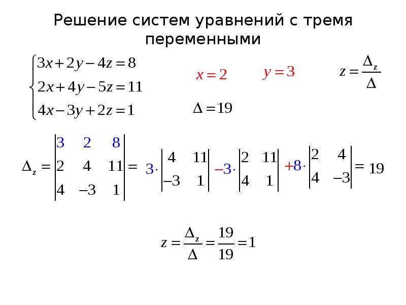 Проект метод крамера