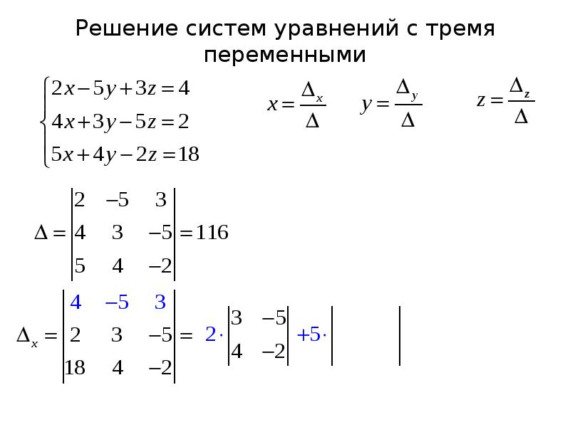 Проект метод крамера