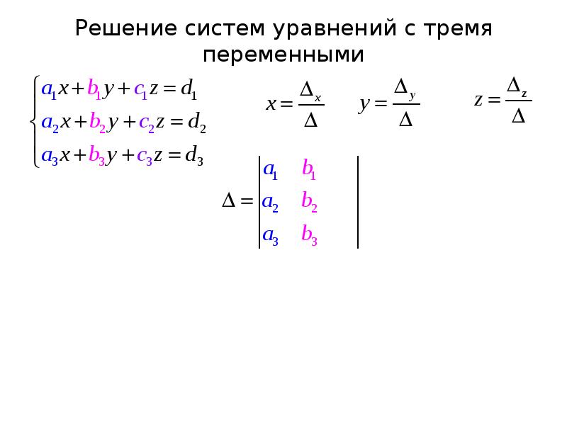 Проект метод крамера