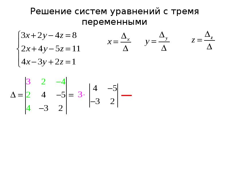 Проект метод крамера