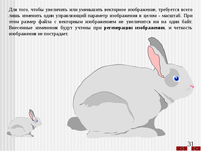 При изменении векторного изображения. Параметры рисунок. при уменьшении размера векторного изображения его качество.