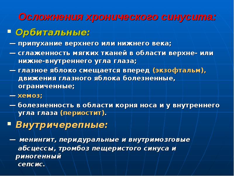 Острый синусит презентация