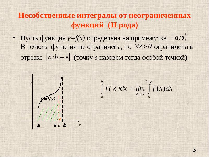 Несобственный интеграл презентация