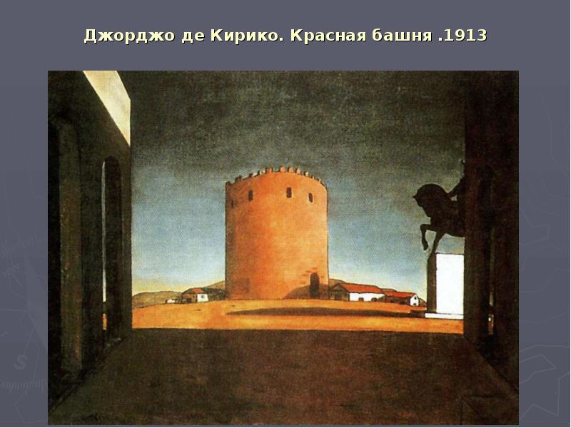 Джорджо де Кирико. Красная башня .1913 Джорджо де Кирико. Красная башня .1913