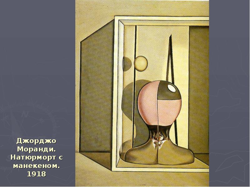 Джорджо Моранди. Натюрморт с манекеном. 1918 Джорджо Моранди. Натюрморт с манекеном. 1918