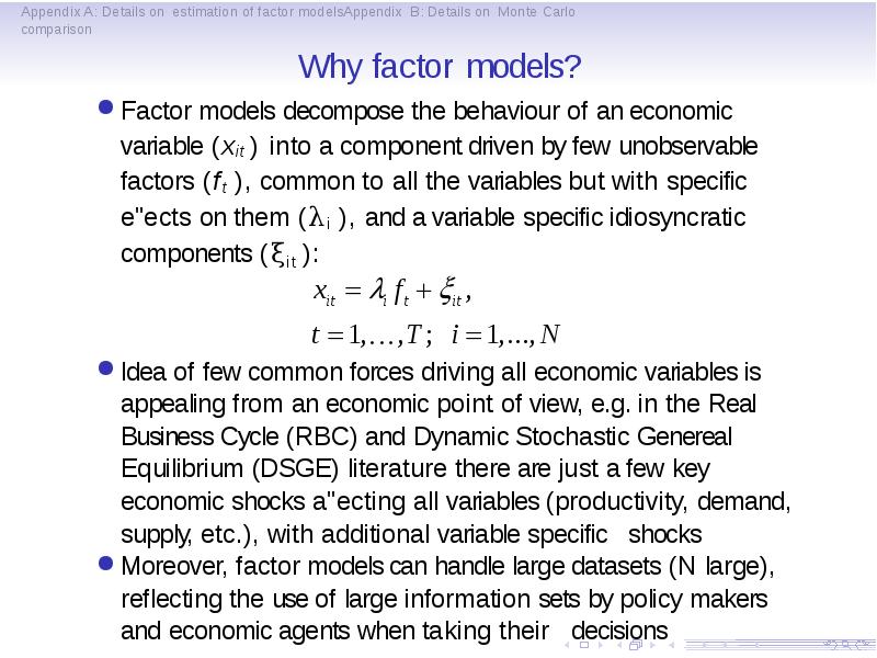 Basics of factor models