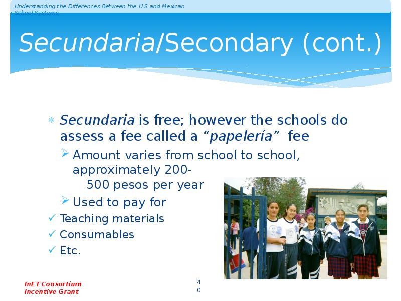 Secundaria/Secondary (cont.) Secundaria/Secondary (cont.)